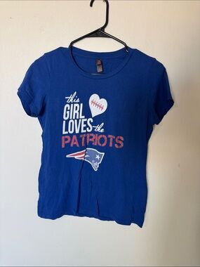 District Girls Royal Blue Patriots Graphic Tee